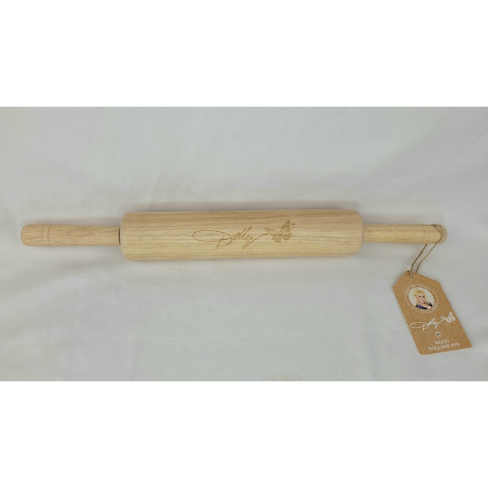 Dolly Parton Wood Rolling Pin Butterfly Engraved From My Heart To Your Home NEW